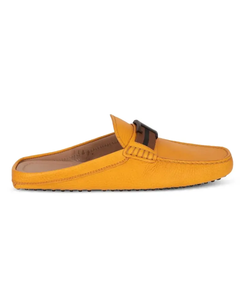 TOD'S Gommino Mules mit T-Logo - Gelb Gelb