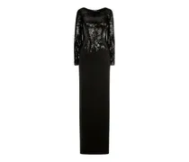Abendkleid mit Pailletten - Schwarz