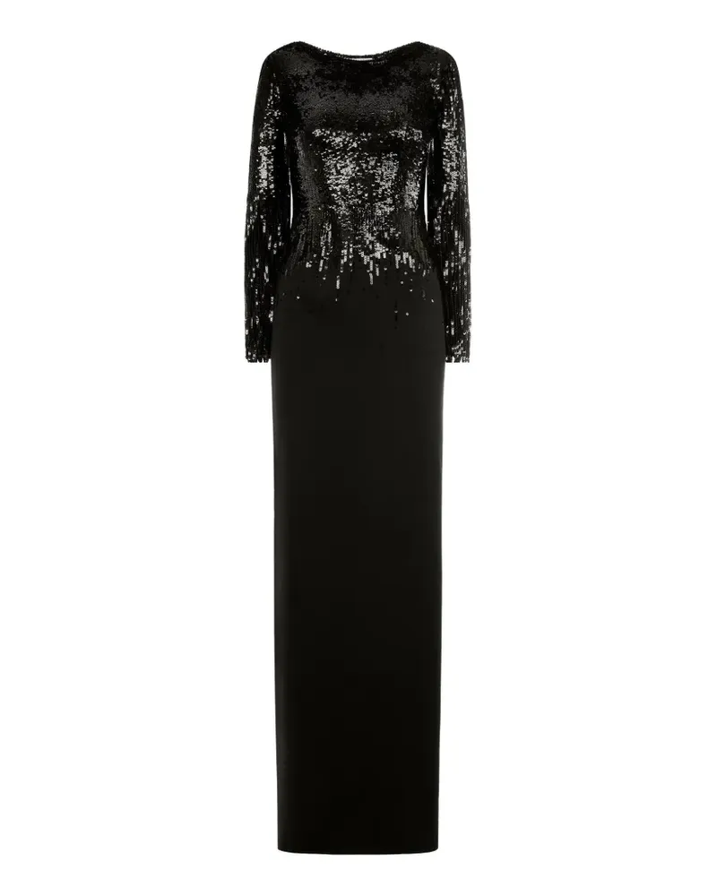 Oscar de la Renta Abendkleid mit Pailletten - Schwarz Schwarz