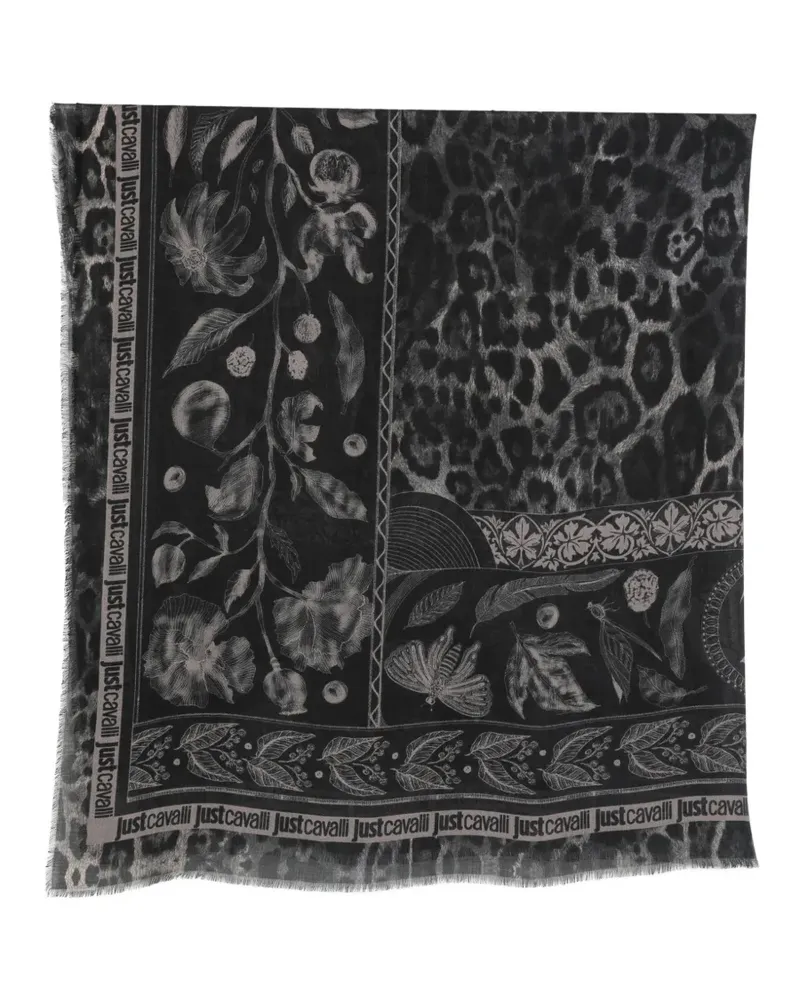 Just Cavalli Schal mit Leoparden-Print - Schwarz Schwarz