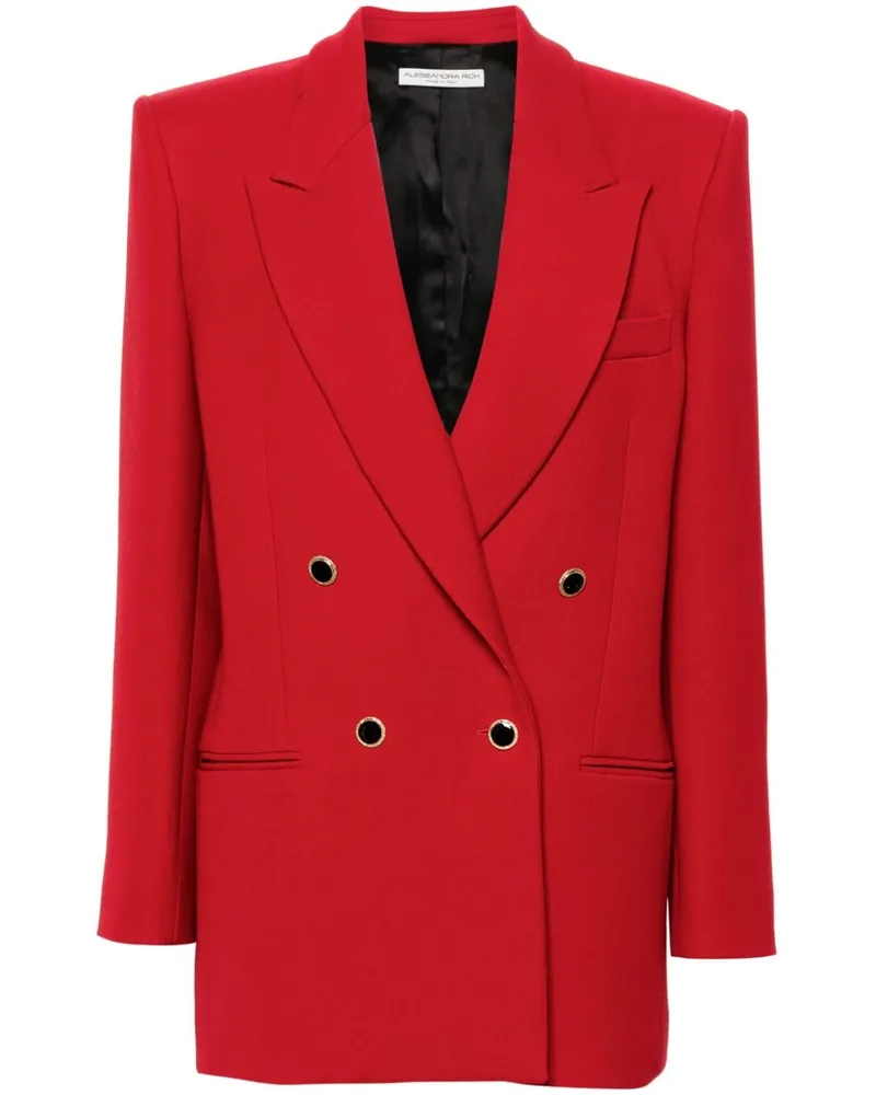 Alessandra Rich Doppelreihiger Oversized-Blazer Rot