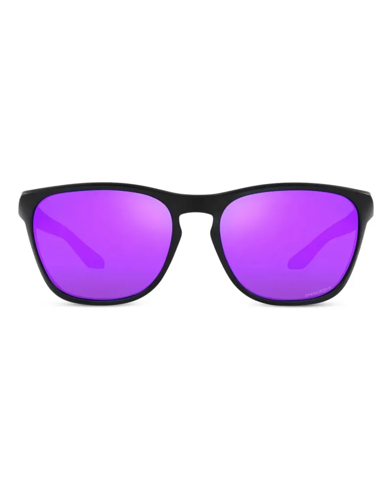 Oakley Eckige Manorburn Sonnenbrille - Schwarz Schwarz