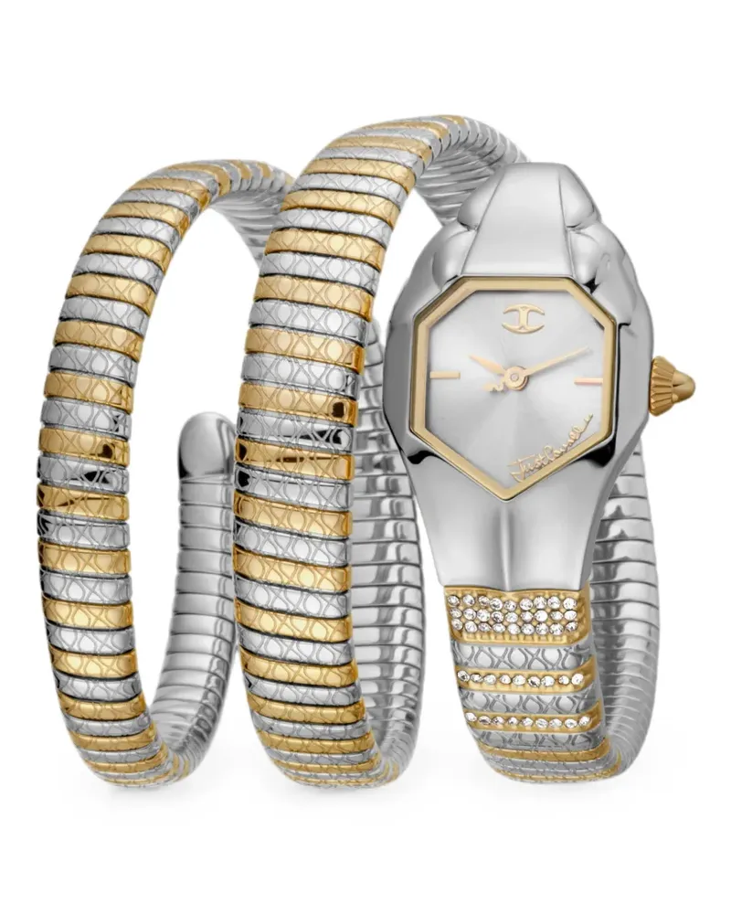 Just Cavalli Glam Snake Armbanduhr 22mm - Silber Silber
