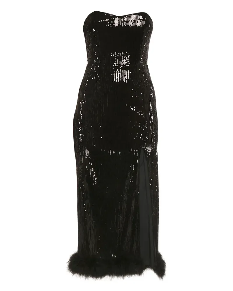 NBD sequin strapless dress - Schwarz Schwarz
