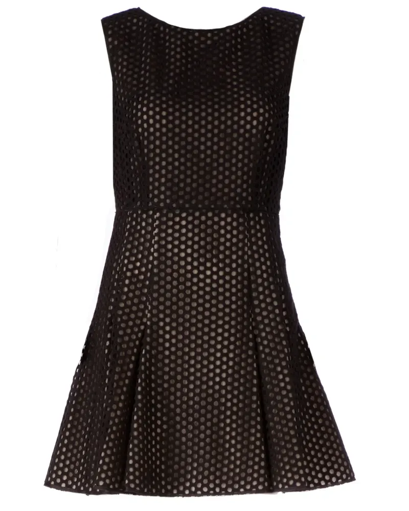Giambattista Valli Kleid mit Netzüberzug - Schwarz Schwarz