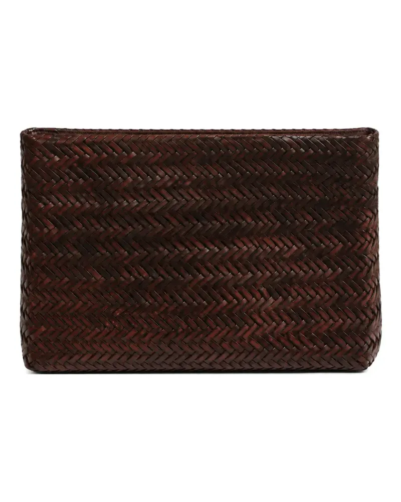 Manebí x Alex Rivière Studio Klein woven clutch bag - Braun Braun