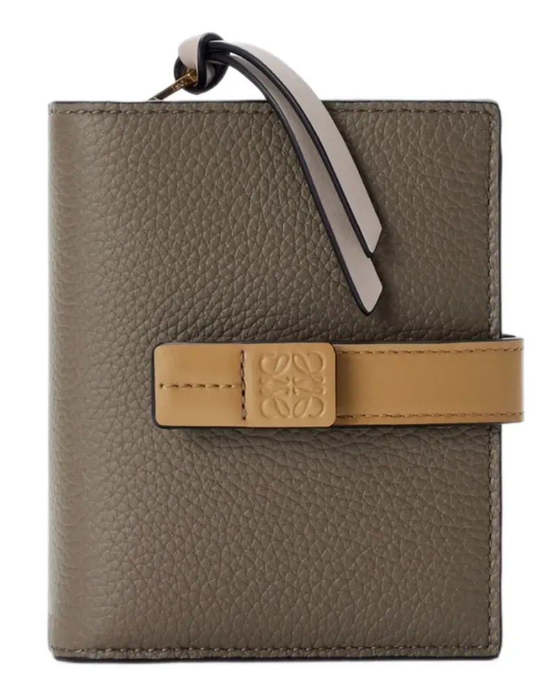 Loewe Anagram Portemonnaie aus gekörntem Leder - Nude Nude