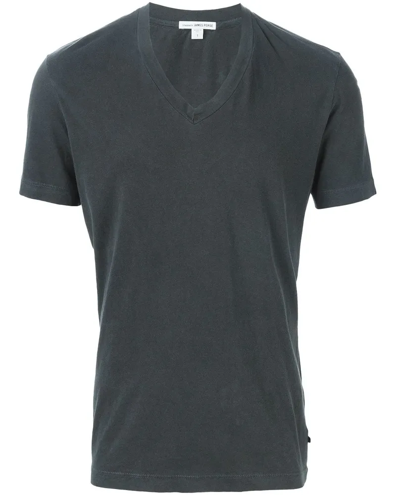 James Perse T-Shirt mit V-Ausschnitt - Grau Grau