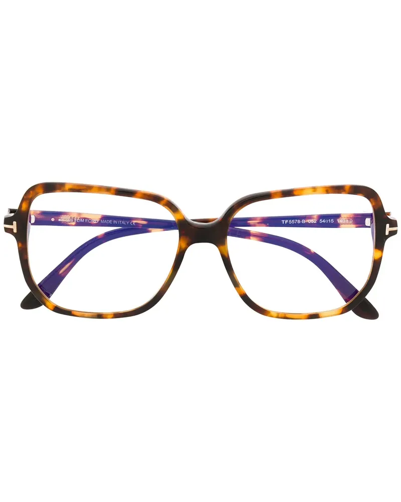 Tom Ford Brille mit Oversized-Gestell - Braun Braun