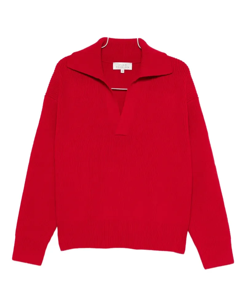 Studio Nicholson spread-collar wool jumper - Rot Rot