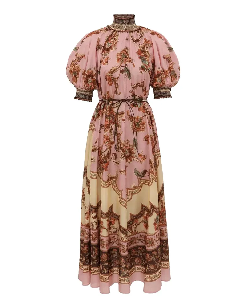 Zimmermann Aster Billow floral-print dress - Rosa Rosa
