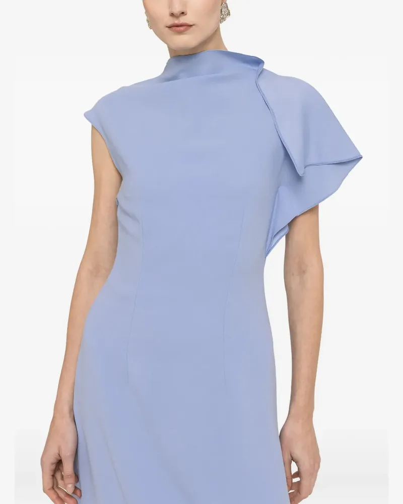 NISSA A-line ruffled midi dress - Blau Blau