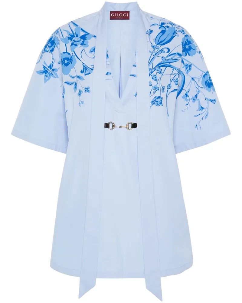 Gucci Kleid mit Horsebit-Detail - Blau Blau