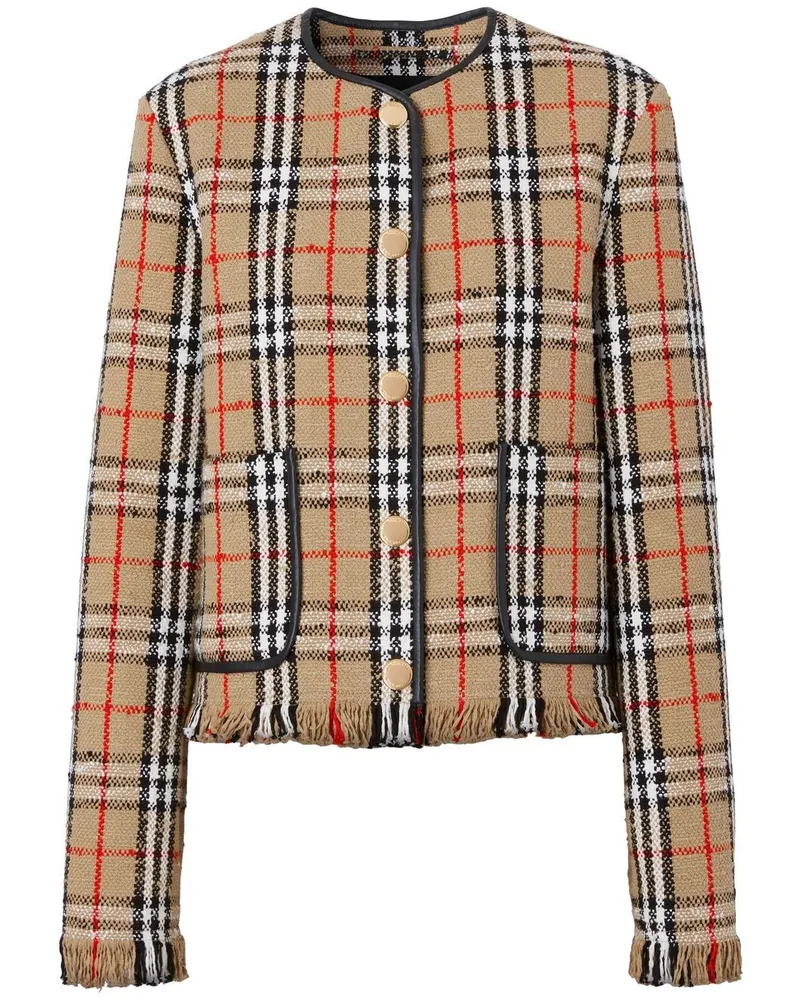 Burberry Jacke mit Vintage-Check - Nude Nude