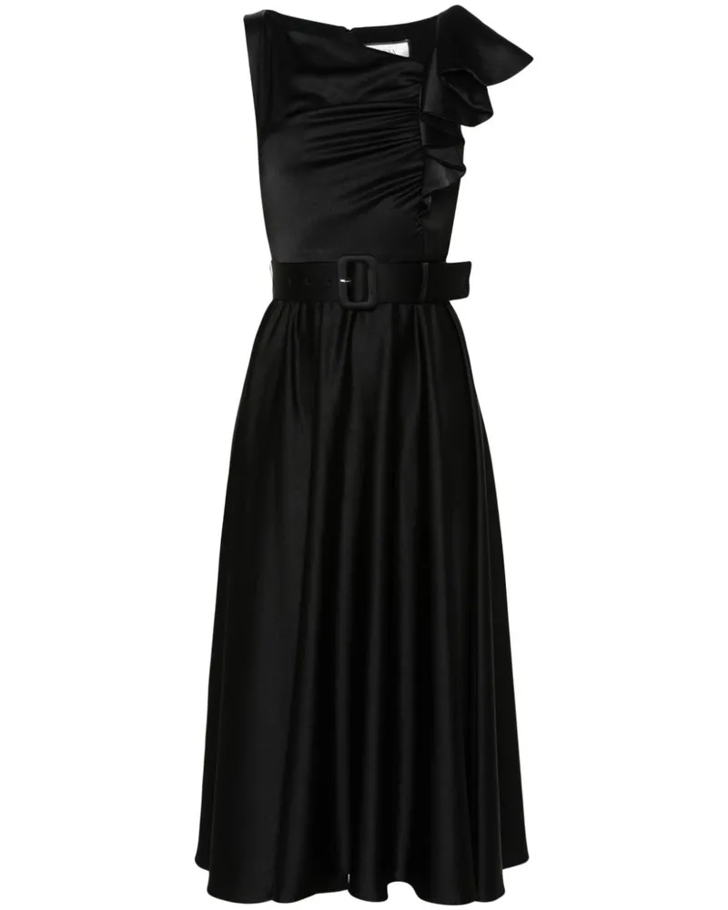 NISSA Midikleid mit Gürtel - Schwarz Schwarz