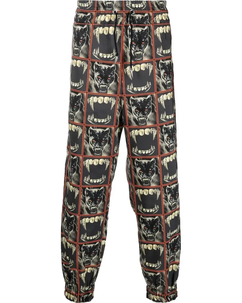 Roberto Cavalli Jogginghose mit Panther-Print - Schwarz Schwarz