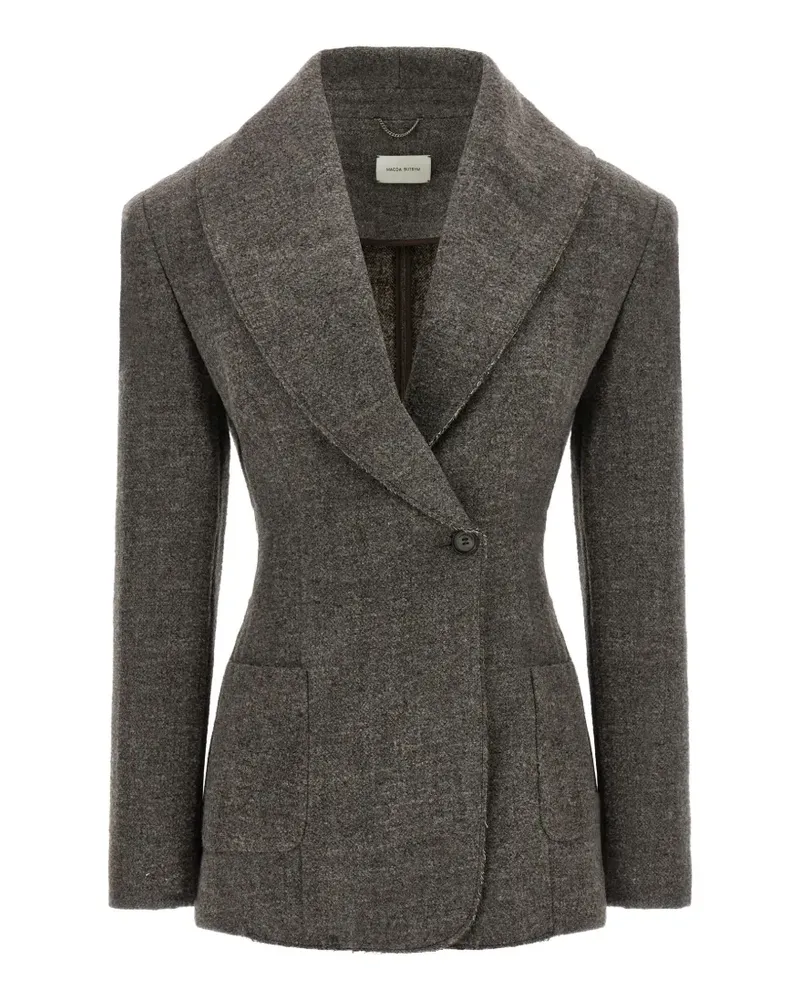 Magda Butrym Doppelreihiger Blazer mit Schalkragen - Grau Grau