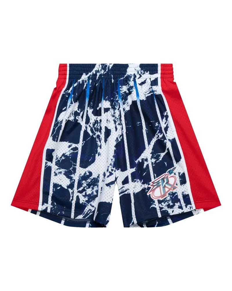 Mitchell & Ness NBA Houston Rockets 1996 Team Marble Swingman Shorts - Blau Blau