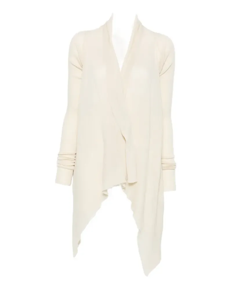 Rick Owens asymmetric draped cardigan - Nude Nude