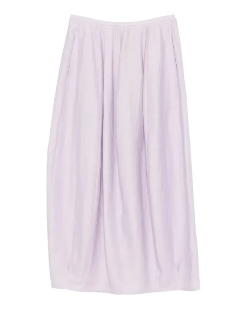 TELA pleated rear-slit skirt - Violett Violett