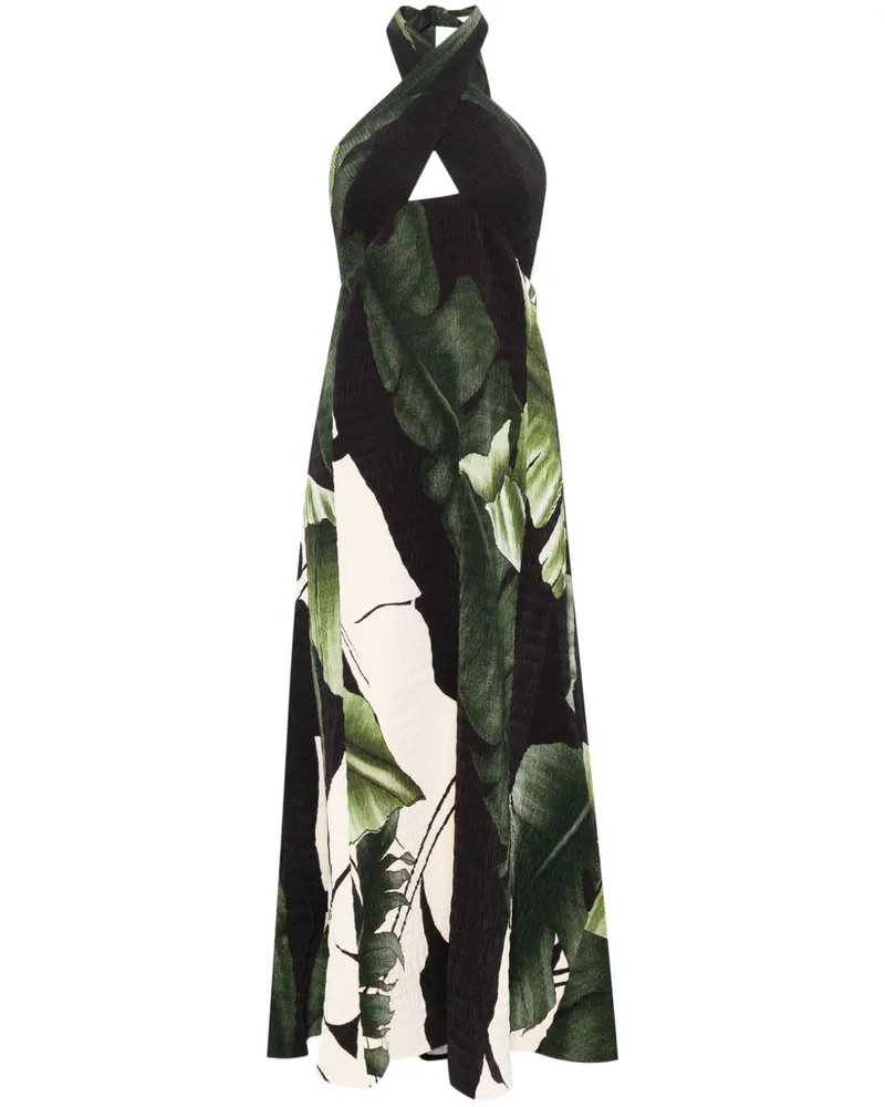 Johanna Ortiz Maxikleid mit Neckholder - Schwarz Schwarz