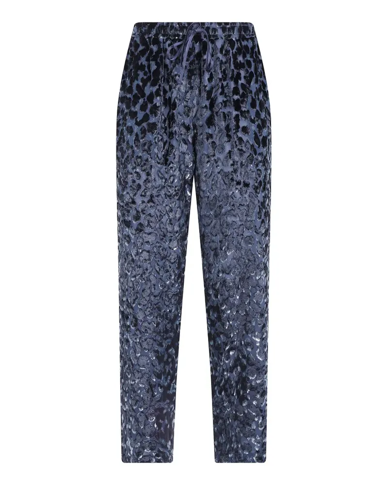 Pierre-Louis Mascia leopard-pattern drawstring trousers - Grau Grau