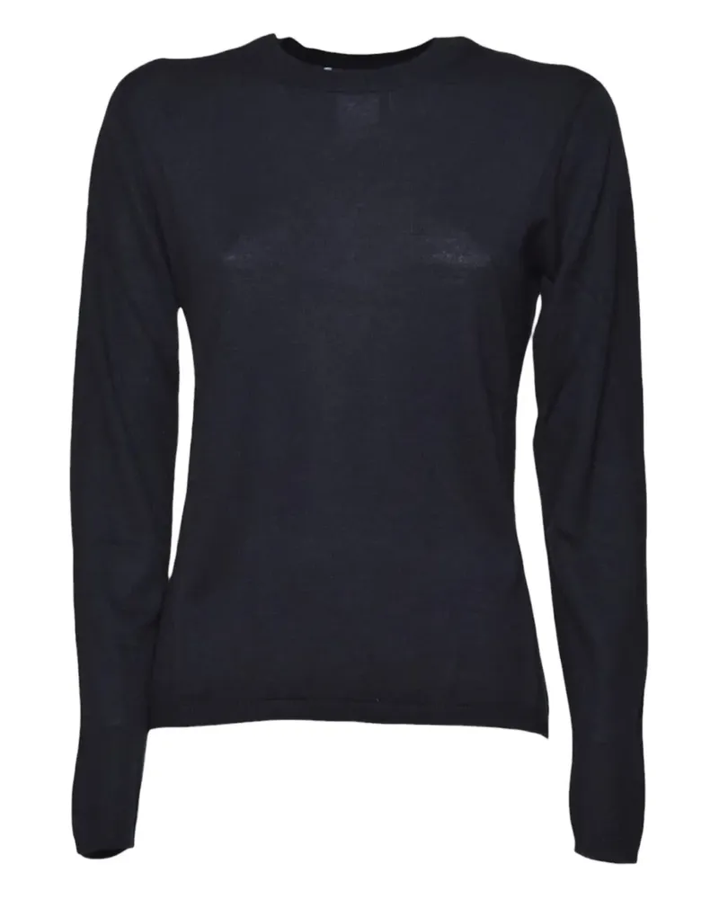 Max Mara long-sleeved crew-neck T-shirt - Blau Blau