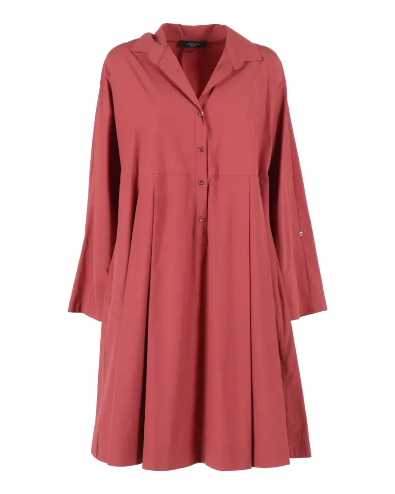 Max Mara Geknöpftes Kleid mit Kragen - Rot Rot
