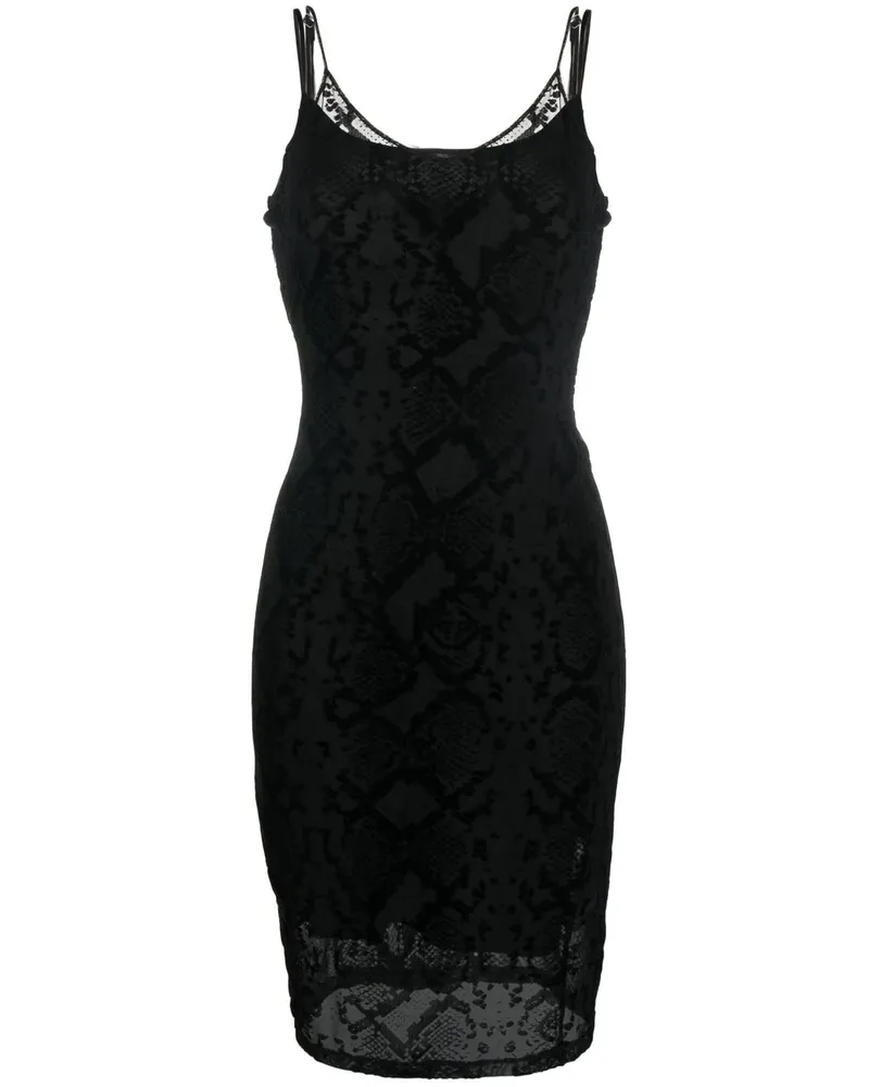 Philipp Plein snakeskin midi dress - Schwarz Schwarz