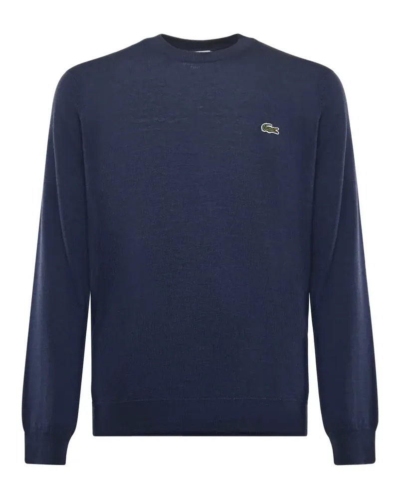 Lacoste logo-patch sweater - Blau Blau