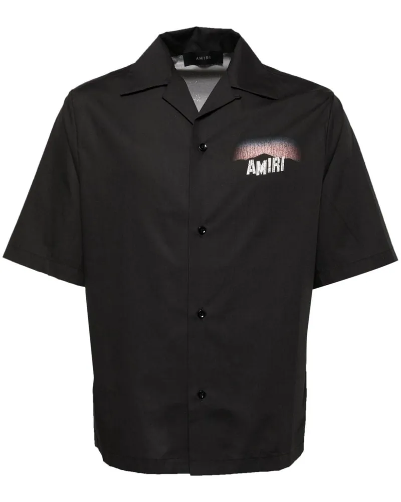 Amiri Hollywood Lights Camp Hemd - Schwarz Schwarz