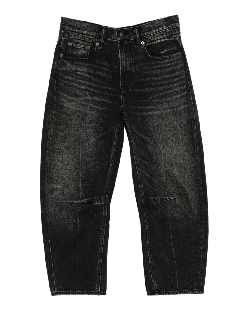 R13 charm-embellished faded-effect jeans - Schwarz Schwarz