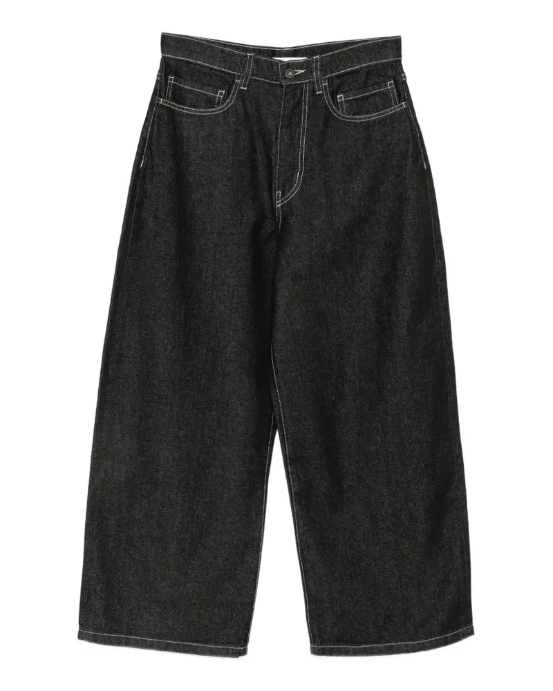 christian wijnants Weite Pavia Jeans mit Kontrastnähten - Schwarz Schwarz