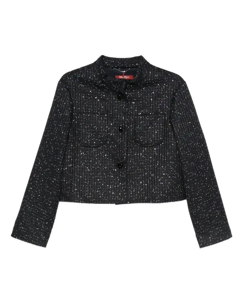 Max Mara Jacke mit Pailletten - Blau Blau