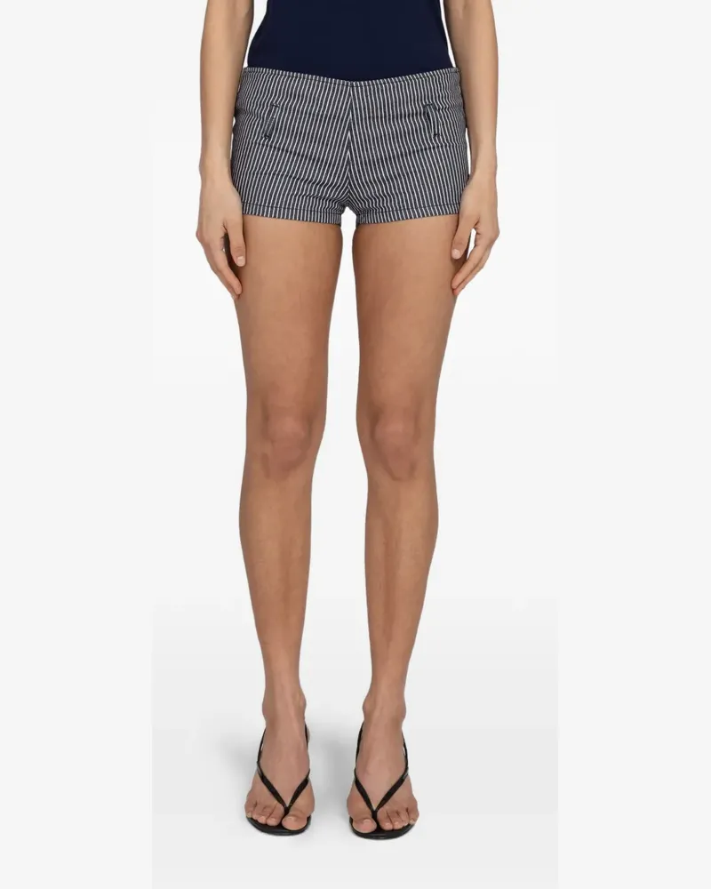GIMAGUAS London pinstripe-pattern mini shorts - Blau Blau