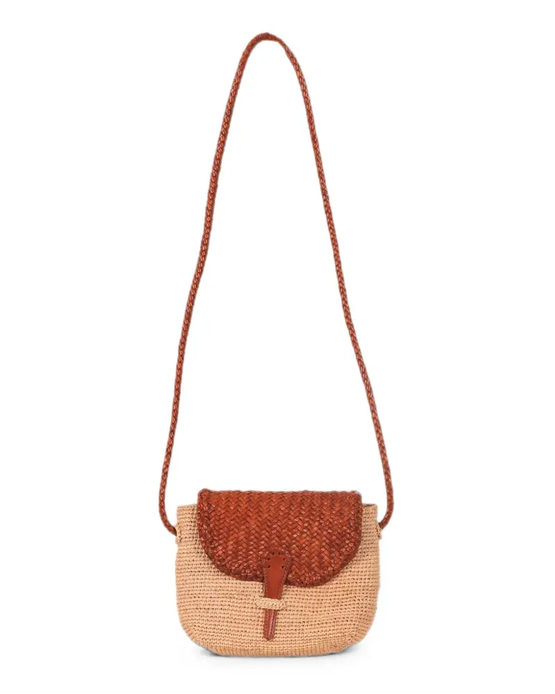 Dragon Diffusion woven-design shoulder bag - Nude Nude
