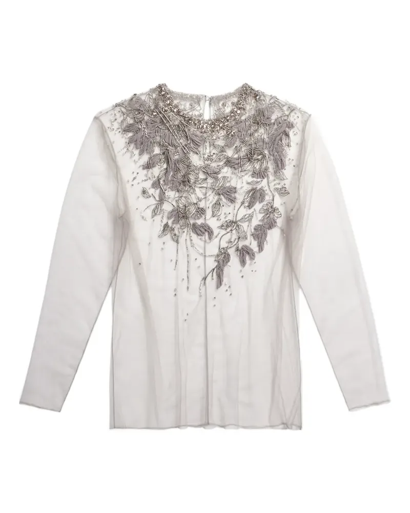 Ralph Lauren embellished embroidered blouse - Nude Nude