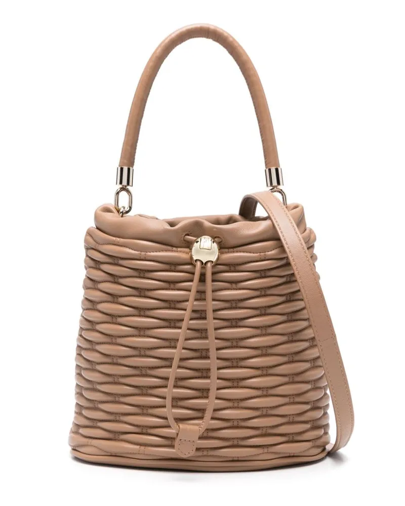 Furla Beuteltasche mit Webmuster - Braun Braun