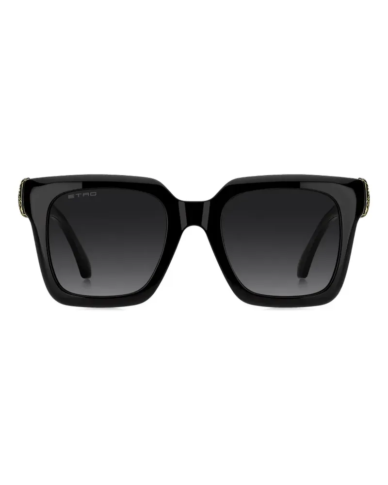 Etro Sonnenbrille mit eckigem Gestell - Schwarz Schwarz