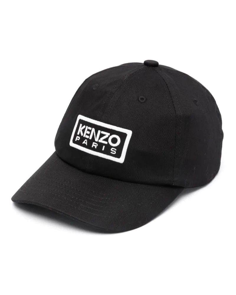 Kenzo Baseballkappe mit Logo-Stickerei - Schwarz Schwarz