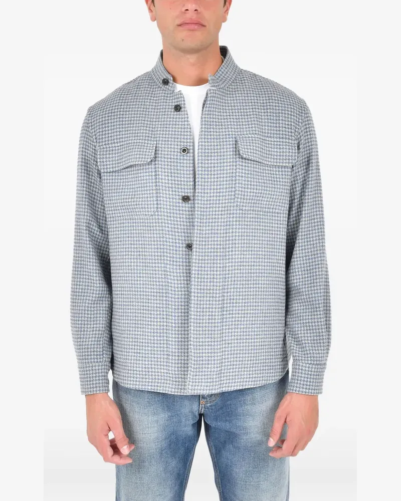 Boglioli Kariertes Hemd mit Brusttaschen - Blau Blau