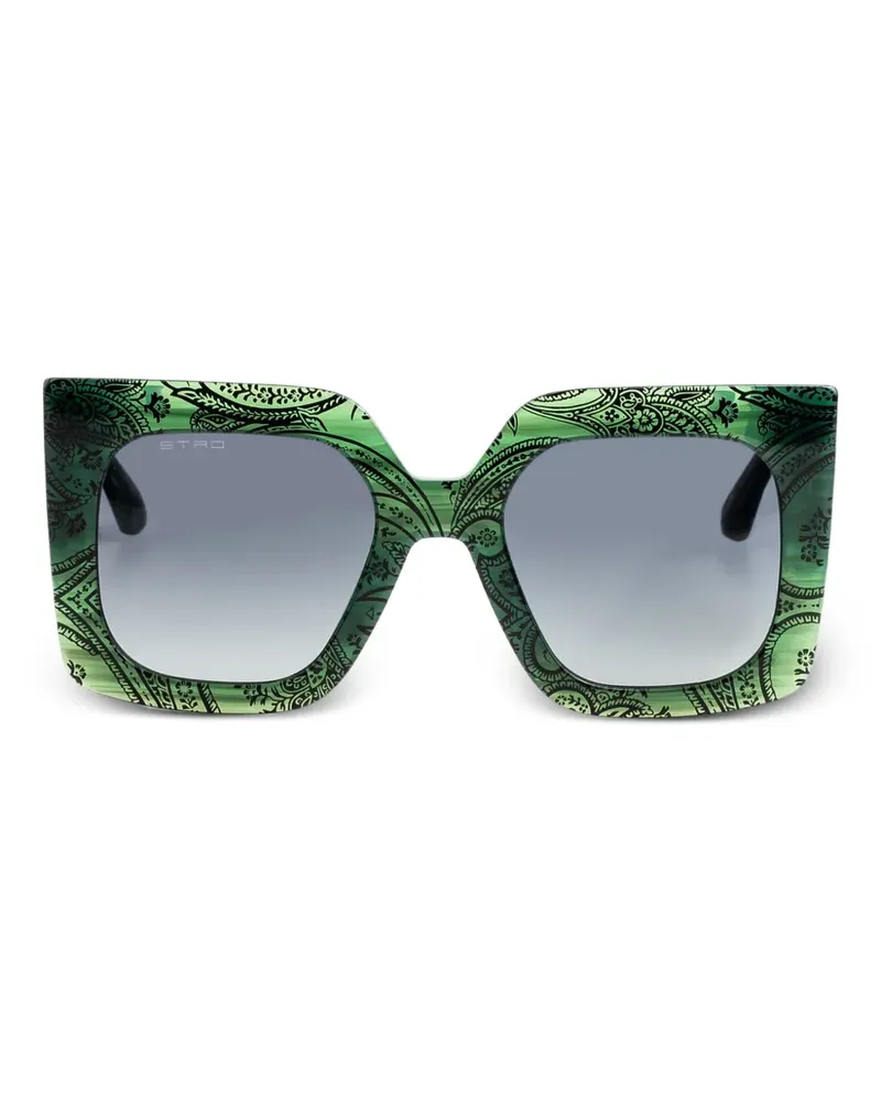 Etro Sonnenbrille mit eckigem Gestell - Grün Grün