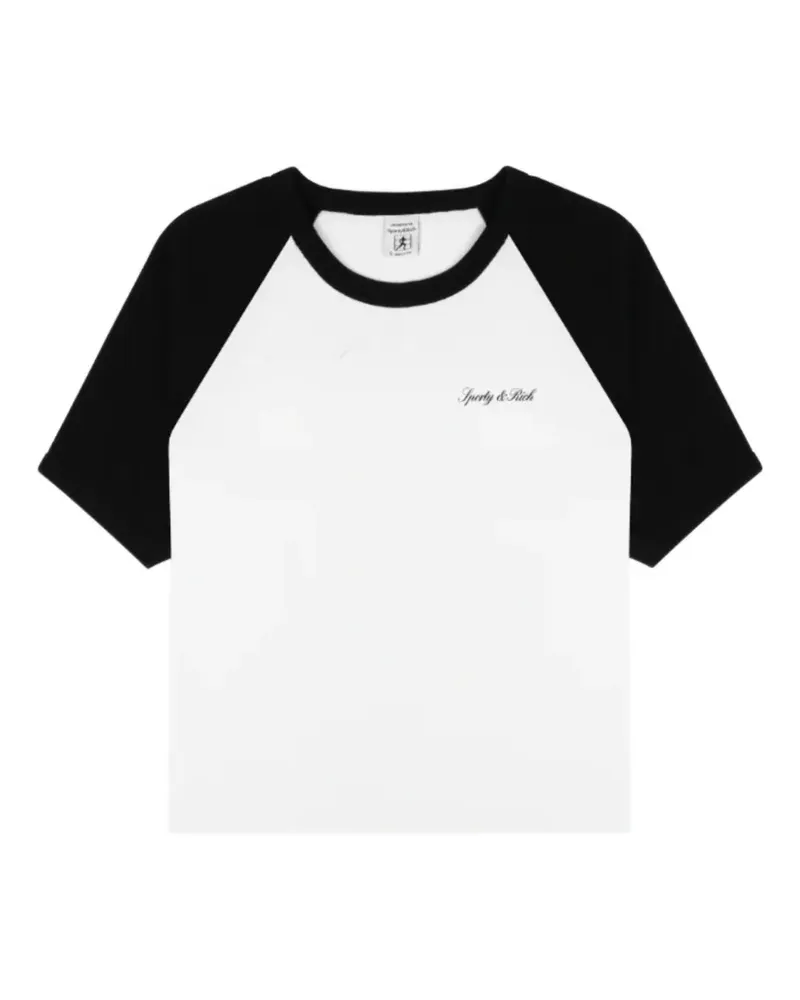 SPORTY & RICH T-Shirt mit Raglanärmeln - Weiß Weiß