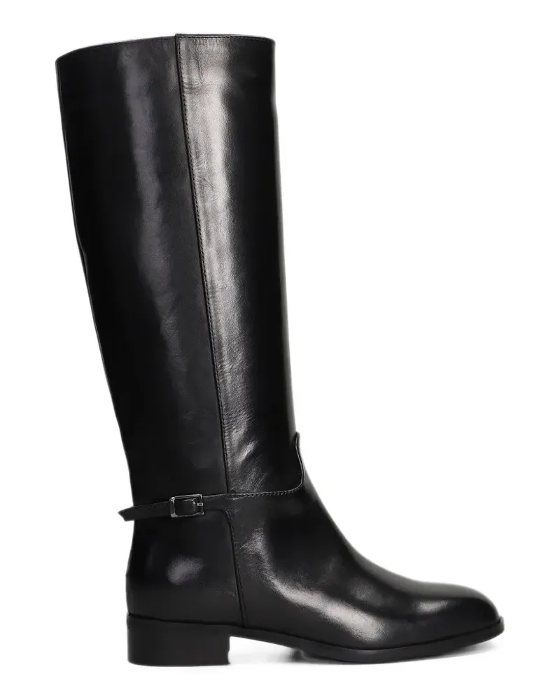 Julie Dee Stiefel mit Schnallendetail - Schwarz Schwarz