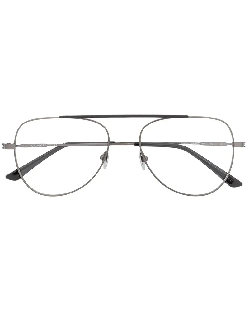 Calvin Klein Klassische Pilotenbrille - Schwarz Schwarz