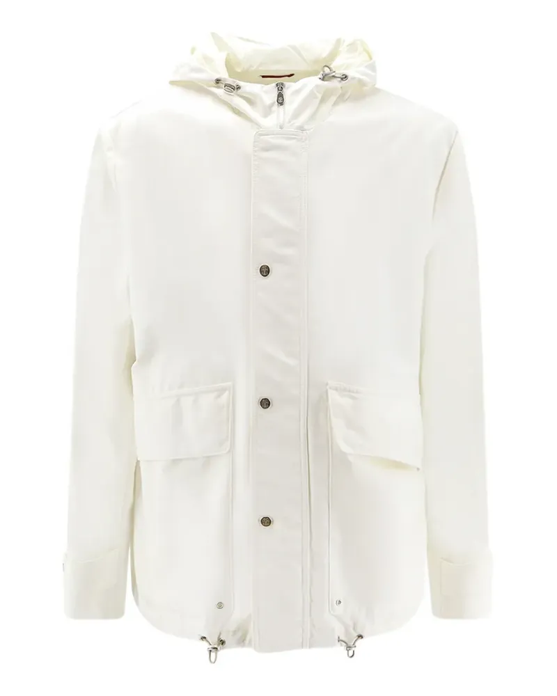Brunello Cucinelli hooded press-stud jacket - Nude Nude