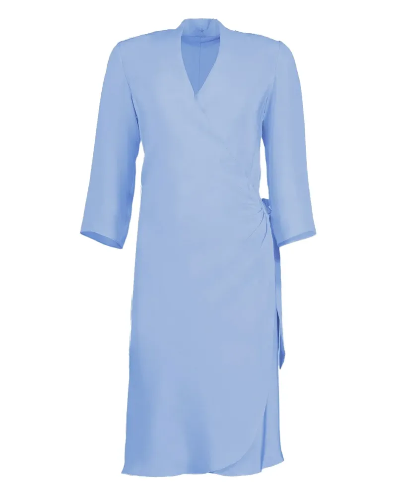 Peter Cohen Gewickeltes Kleid mit Schleifenverschluss - Blau Blau