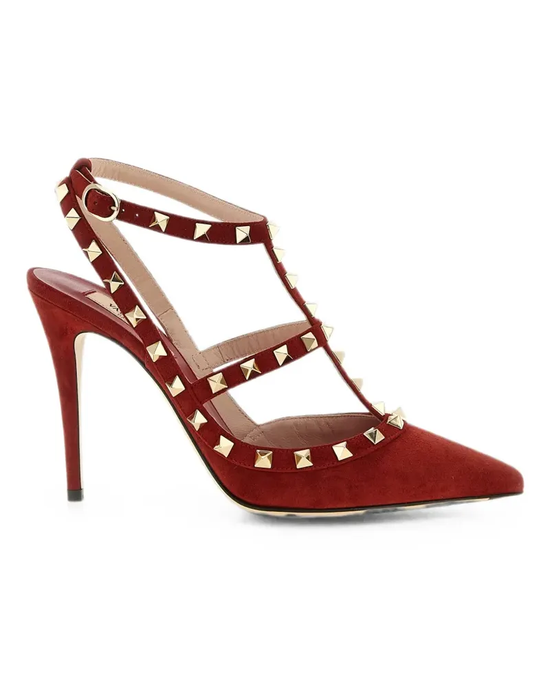 Valentino Garavani Rockstud suede pumps 100mm - Rot Rot