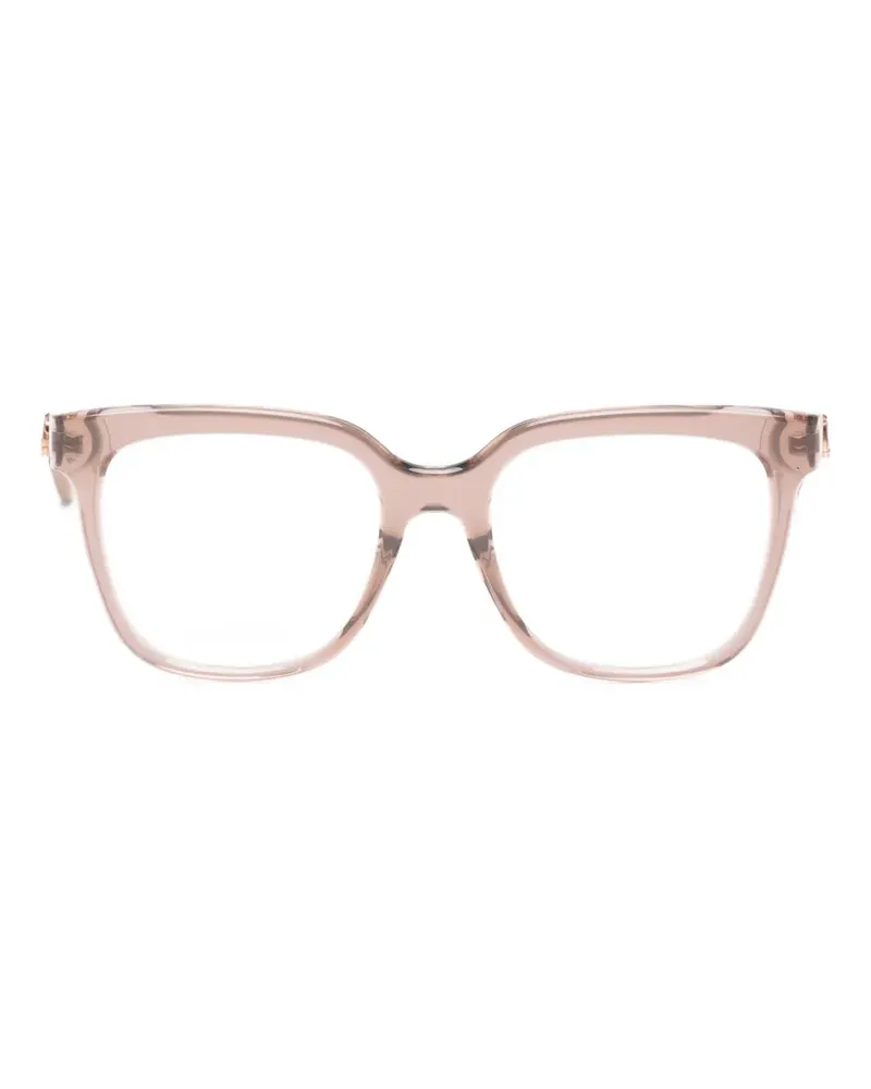 Jimmy Choo JC logo-plaque square-frame glasses - Braun Braun