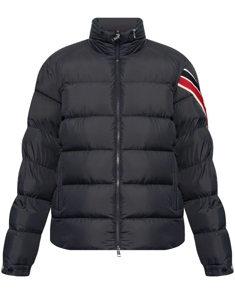 Moncler Gestreifte Daunenjacke - Blau Blau